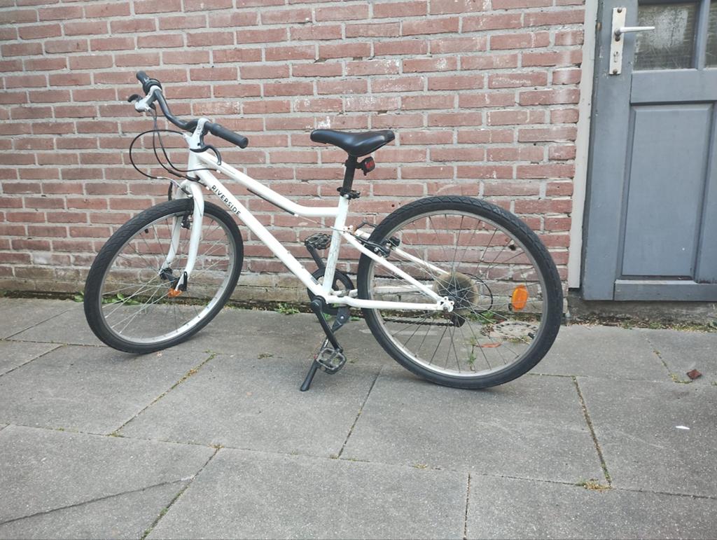 Kinderfiets Wit Riverside 100 24", Fietsen en Brommers, 20 inch of meer, Gebruikt, Velgrem, Riverside