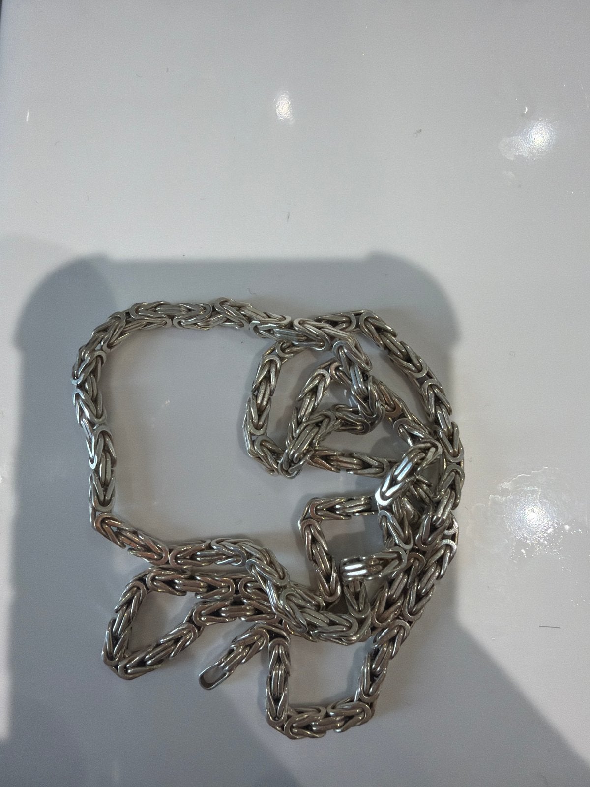 Zilveren Koningsketting 925 - 56 gram, 64 cm, Sieraden, Tassen en Uiterlijk, Ophalen of Verzenden, Gebruikt, Zilver