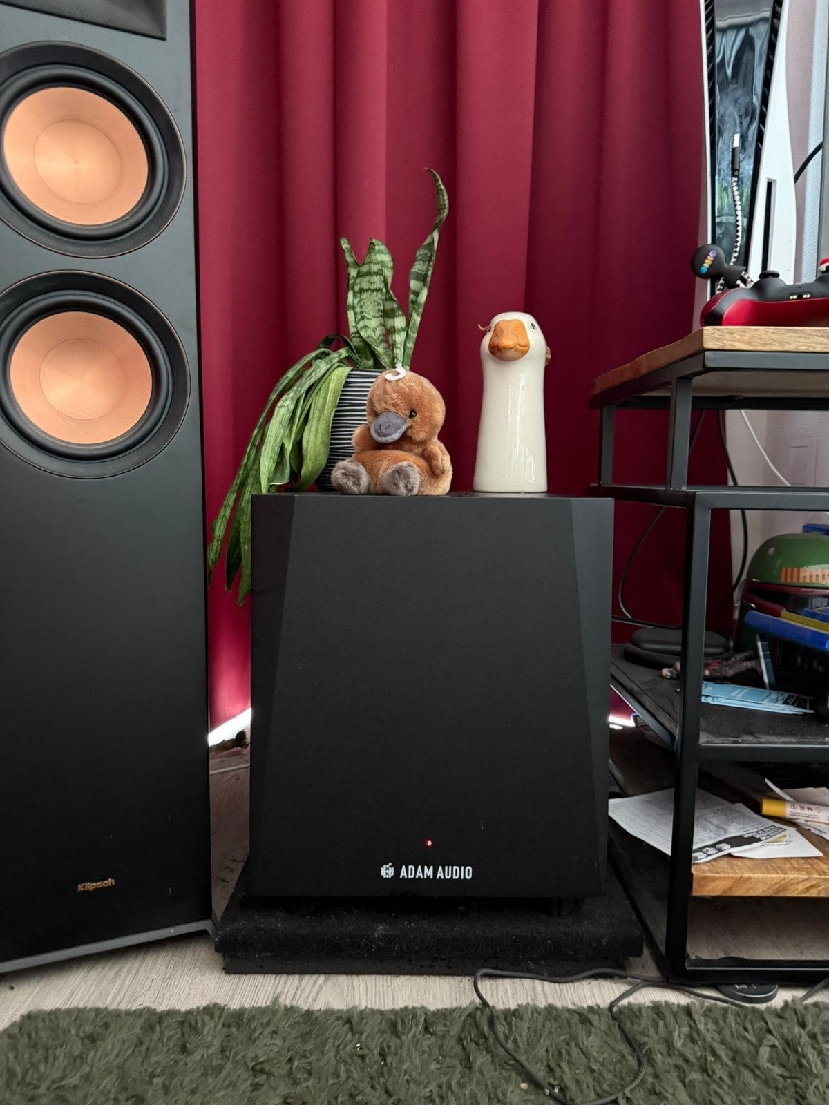Adam T10S actieve 10” subwoofer, Zo goed als nieuw, Geschikt voor surround/home cinema, Ophalen, Overige merken