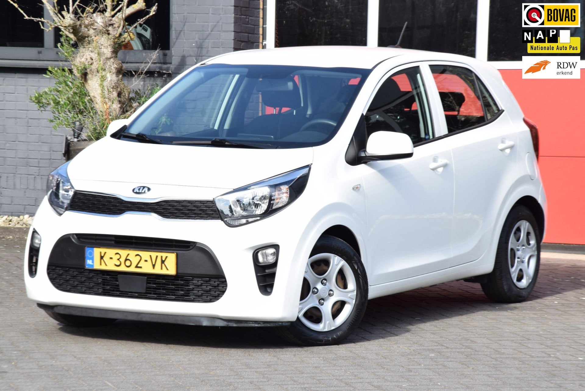 Kia Picanto 1.0 DPi ComfortLine 5p 2021 Airco Cruise Control, Auto's, Voorwielaandrijving, Dealer onderhouden, Stof, Wit