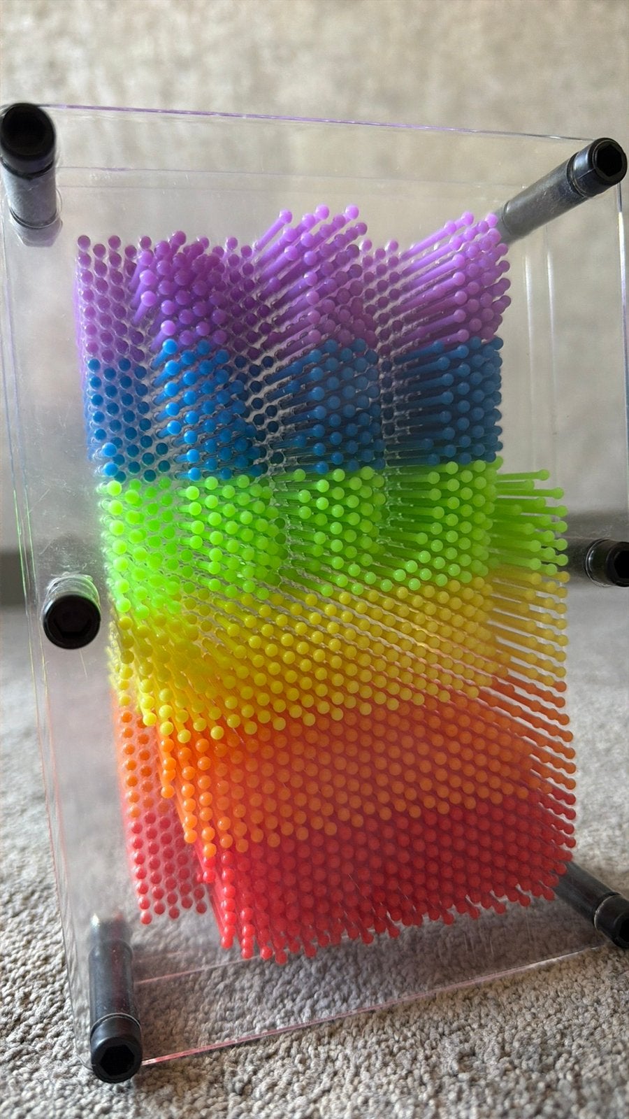 3D pinart spijkerspel met regenboogkleuren, Ophalen of Verzenden, Zo goed als nieuw, Knutselen