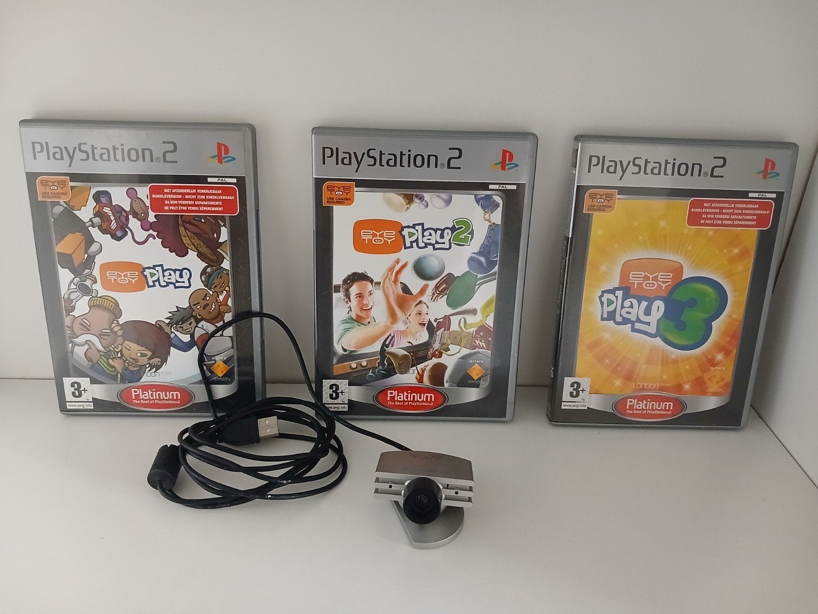 EyeToy Play 1, 2 en 3 met camera voor PlayStation 2, Gebruikt, Overige genres, Eén computer, Ophalen of Verzenden