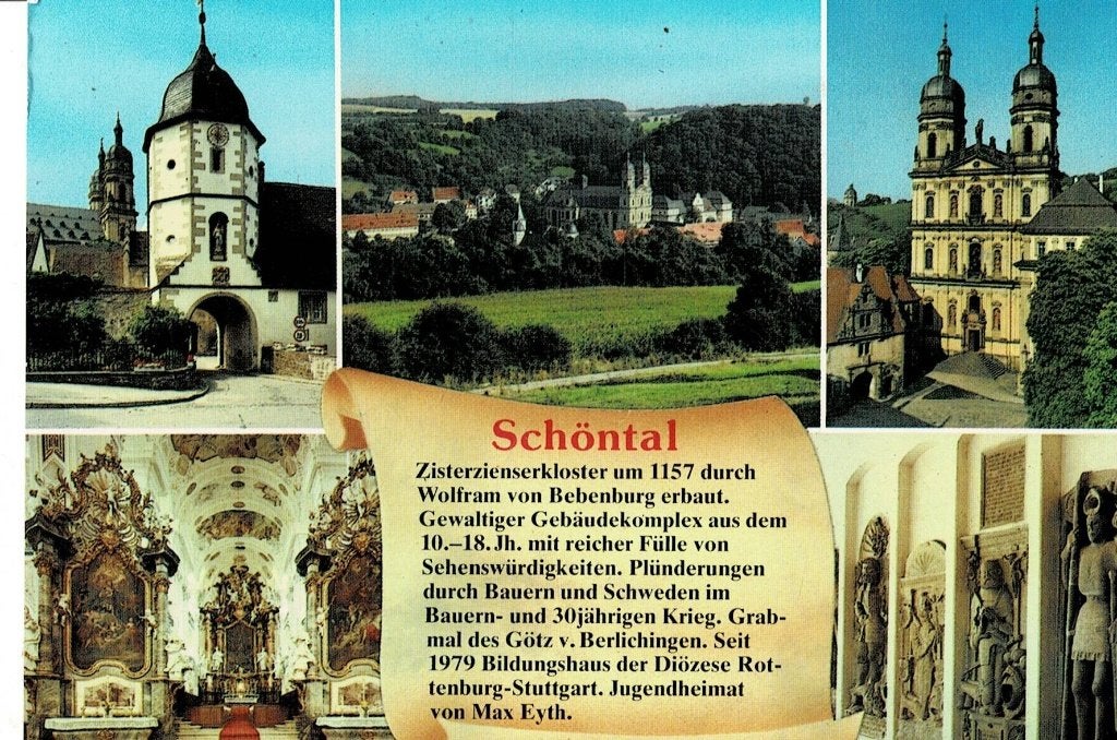 Schöntal Klooster Ansichtkaart - Duitsland, Ophalen of Verzenden, 1960 tot 1980, Gelopen, Duitsland