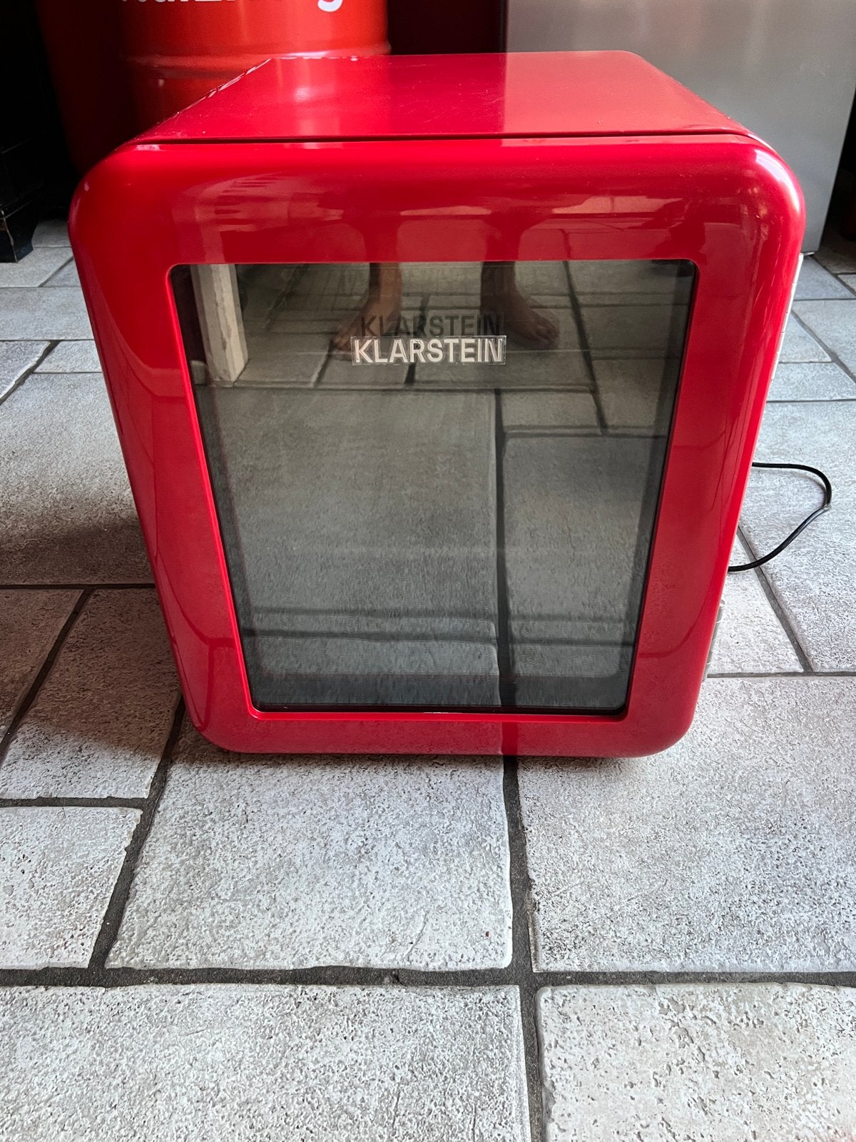 Klarstein Minibar Koelkast Rood - 48L, Ophalen, Zonder vriesvak, Minder dan 45 cm, Minder dan 85 cm