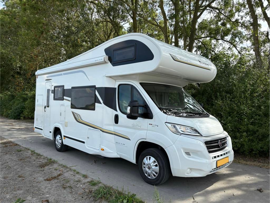 Zeer nette Benimar sport 324, 6 persoons, lage km!, Caravans en Kamperen, Campers, Particulier, meer dan 6, Alkoof, Fiat, Fiat