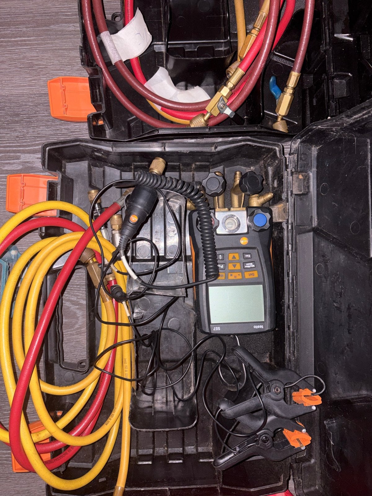 Testo 557 Digitale Manifold Set met Slangen en Klemmen, Verzenden, Gebruikt, Overige typen, Overige merken