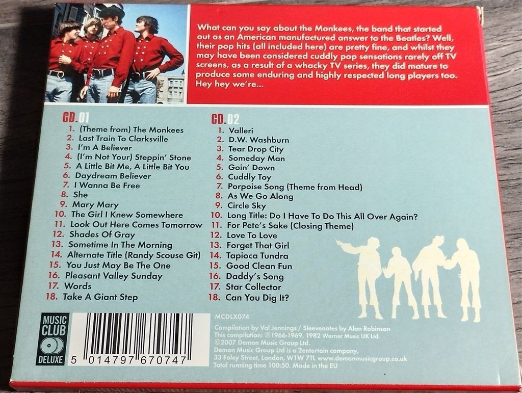 The Monkees ‎- I\'m A Believer [Best Of The Monkees 2 CD], Ophalen of Verzenden, Zo goed als nieuw, Poprock