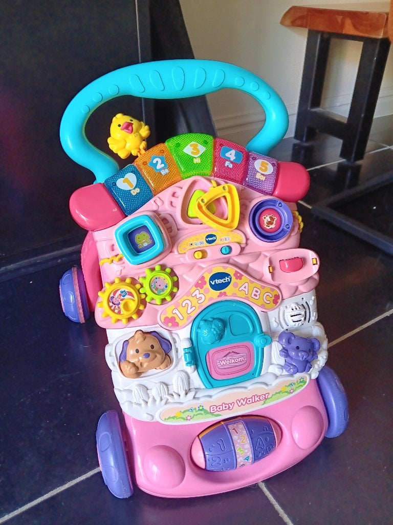 Babywalker vtech roze, Ophalen, Zo goed als nieuw, 6 maanden tot 2 jaar