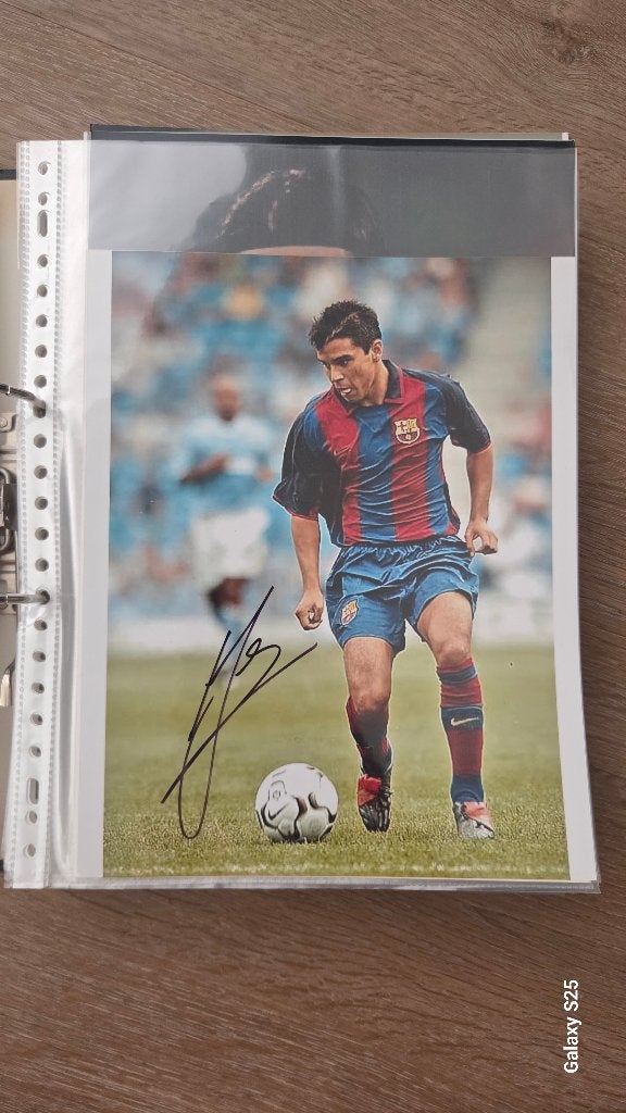 20x30cm foto originele handtekening Saviola Barcelona, Verzamelen, Ophalen of Verzenden, Nieuw, Buitenlandse clubs, Spelerskaart