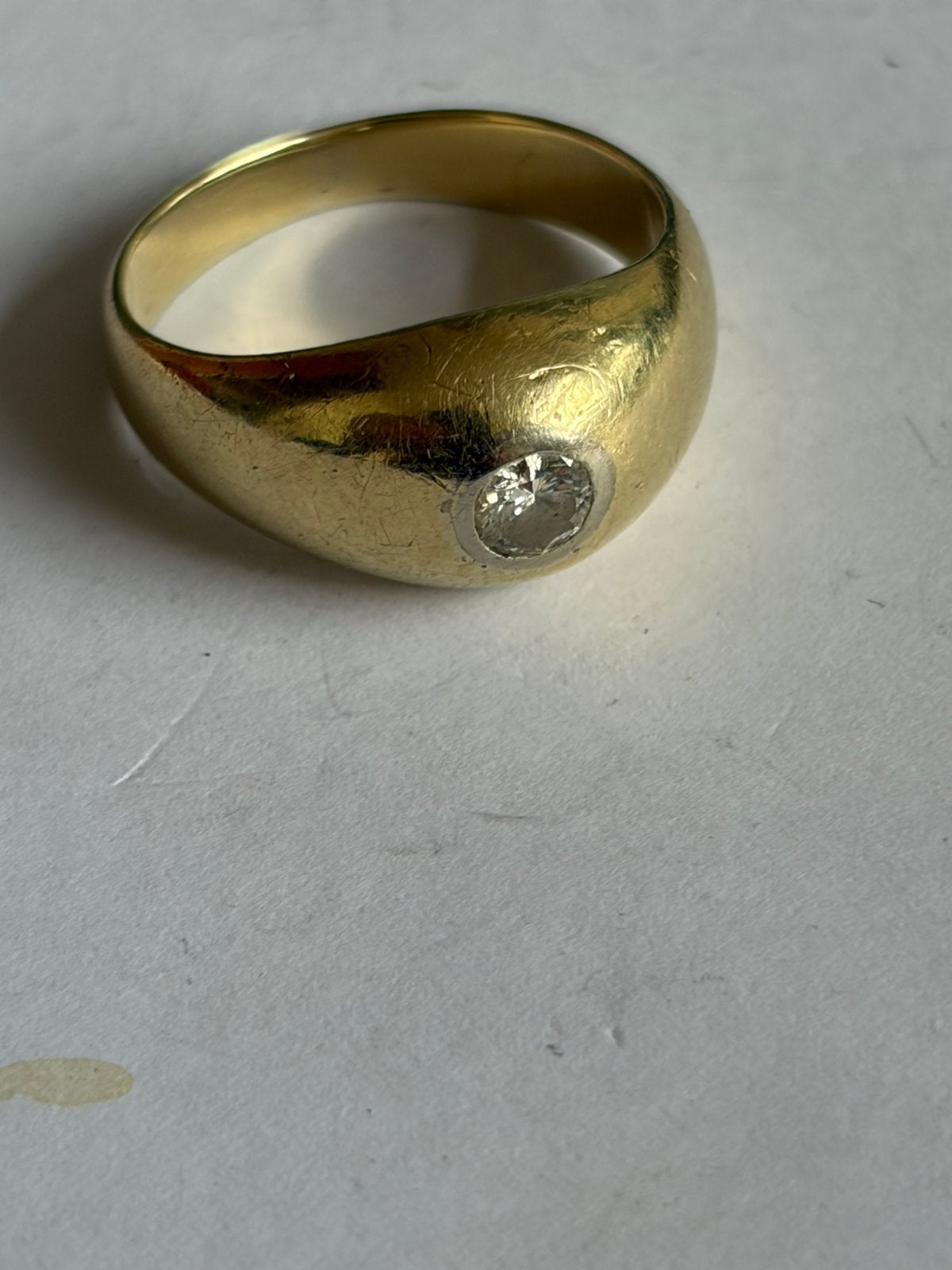 Gouden ring, Sieraden, Tassen en Uiterlijk, Ringen, Ophalen of Verzenden, Zo goed als nieuw, 17 tot 18, Dame