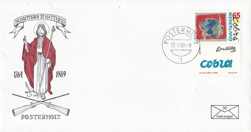 Roerzegel-enveloppe – Posterholt – nummer 30, Verzenden, Envelop