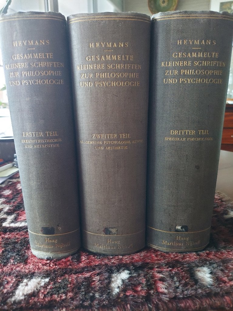 Boeken filosofie/psychologie, Ophalen of Verzenden, Gelezen, Dr. G. HEYMANS