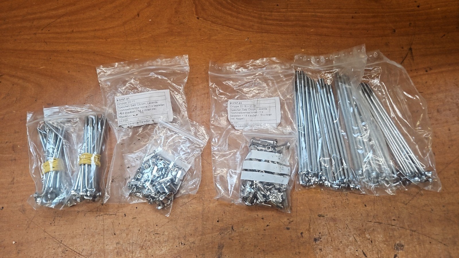 Nieuwe set chrome spaken Laverda 750, Ophalen of Verzenden