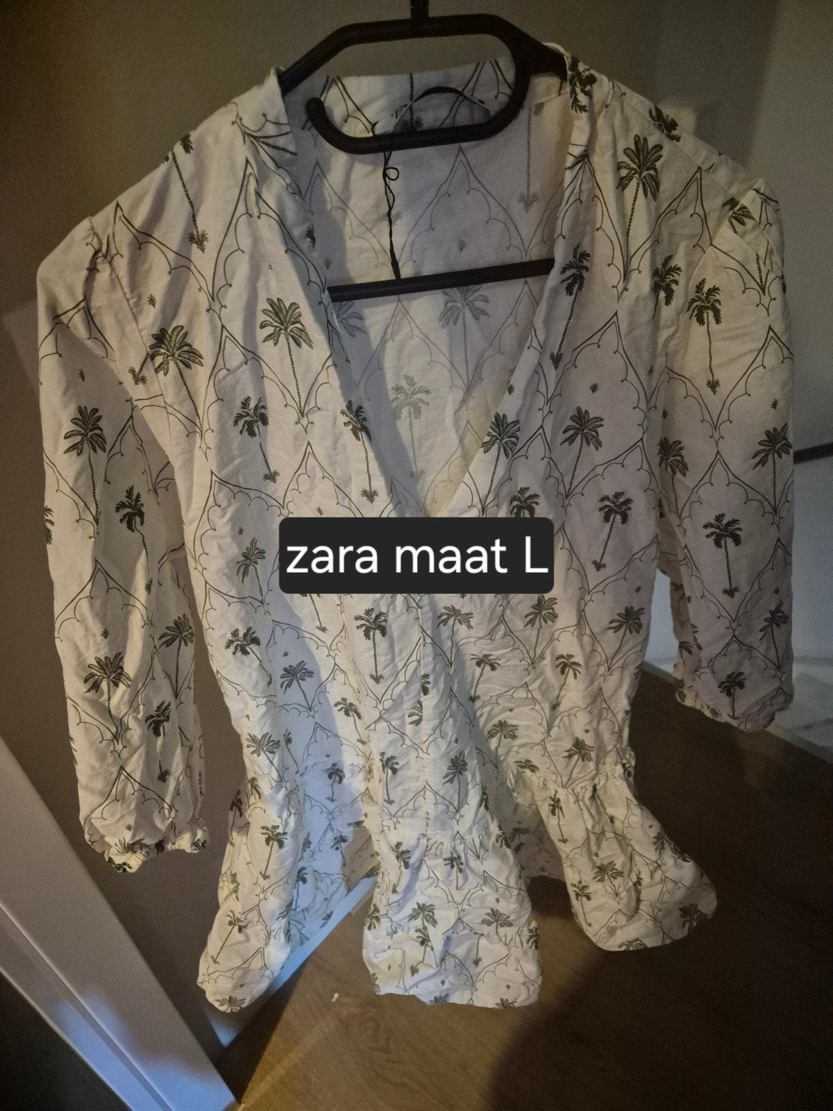 Zara blouse maat L - Nooit gedragen (riem mist), Maat 42/44 (L), Nieuw, Ophalen of Verzenden, Wit