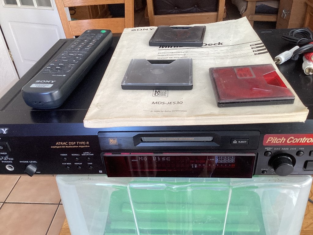 Minidisc speler Sony MDS-JE530, Ophalen of Verzenden, Minidisc-speler