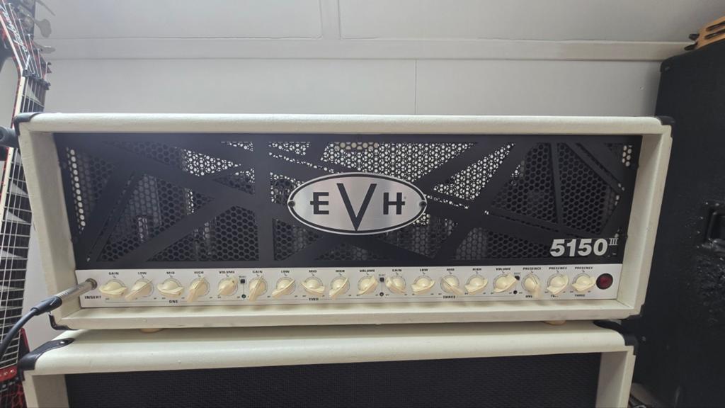 EVH 5150 100W Gitaarversterker Ivory White 2x12, Muziek en Instrumenten, Ophalen of Verzenden, Gebruikt, Gitaar, 100 watt of meer