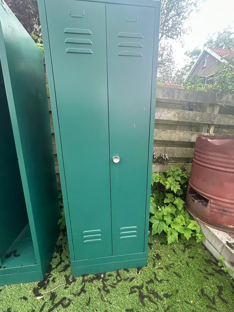 Groene metalen locker / opbergkast, Huis en Inrichting, Ophalen of Verzenden, Gebruikt