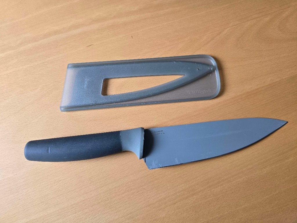 Leo BergHOFF Koksmes – 19cm, RVS, Overige typen, Ophalen of Verzenden, Zo goed als nieuw, Grijs