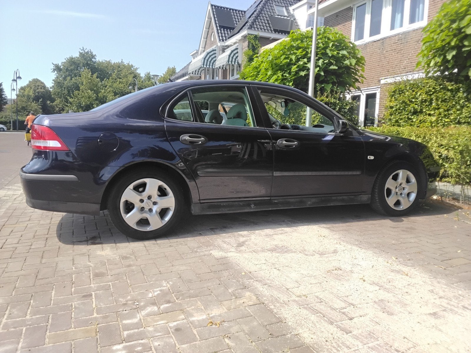 Saab 9-3 1.8 T Sport Sedan AUT 2003 Blauw, Auto's, 1998 cc, 4 cilinders, 75 €/maand, Particulier
