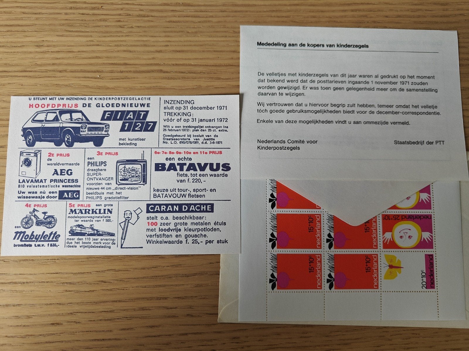 Vintage Kinderpostzegels en Posttarieven (1971-1972), Postzegels en Munten, Ophalen of Verzenden, Nederland