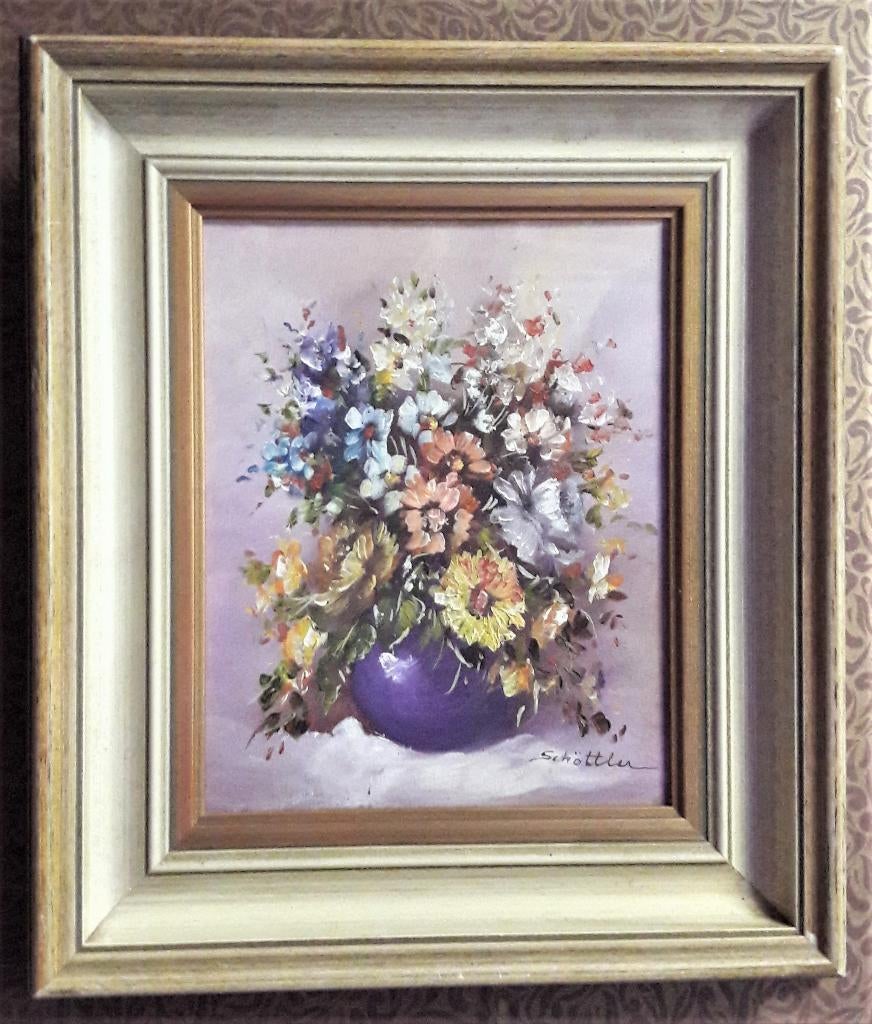 Katharina Schöttler olieverf schilderij op doek, Ophalen of Verzenden