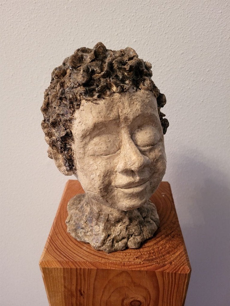 KINDERHOOFD, jongen/meisje, beeld, keramiek, Ophalen, Nieuw, Mens