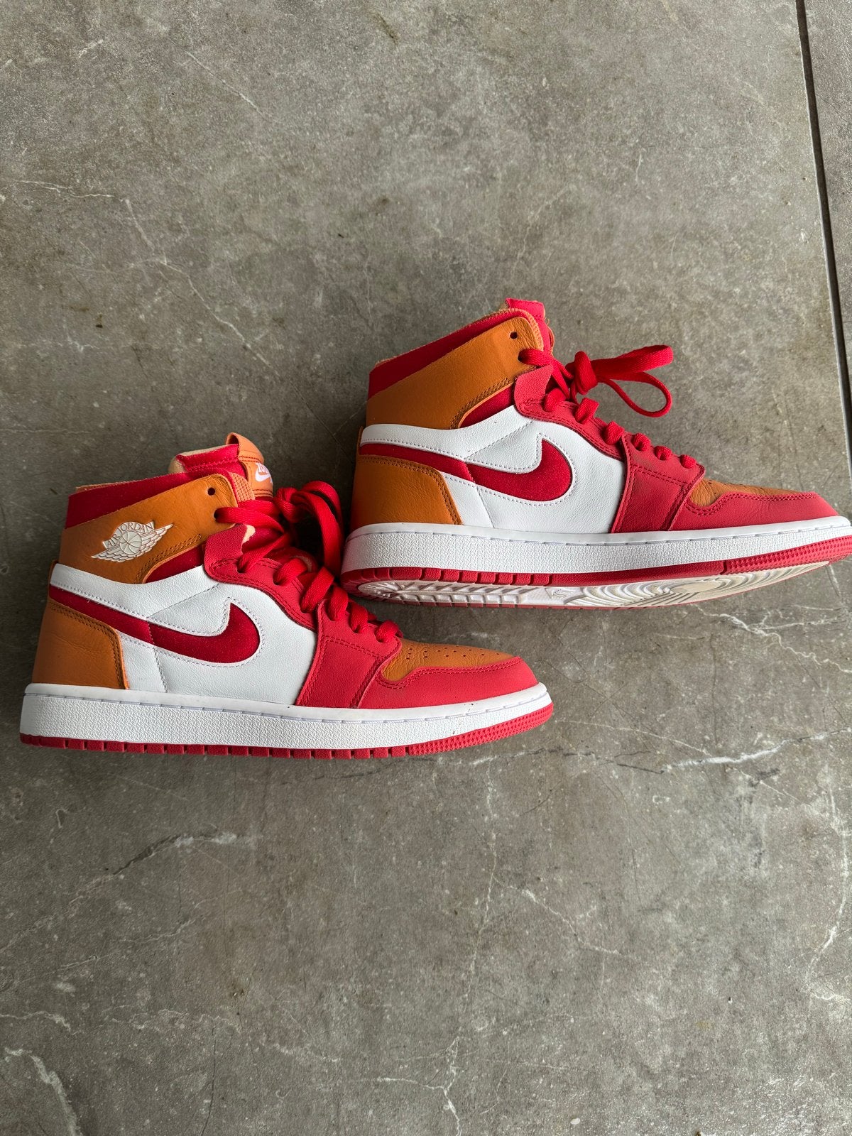 Nike Air Jordan 1 Zoom Air, Oranje, Ophalen of Verzenden, Sneakers of Gympen, Zo goed als nieuw