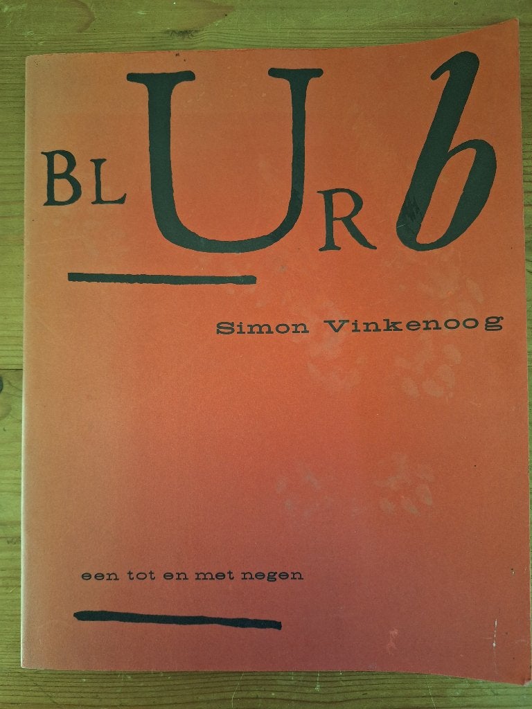 Blurb, Simon Vinkenoog (red.) 	Blurb een tot en met negen, Ophalen of Verzenden