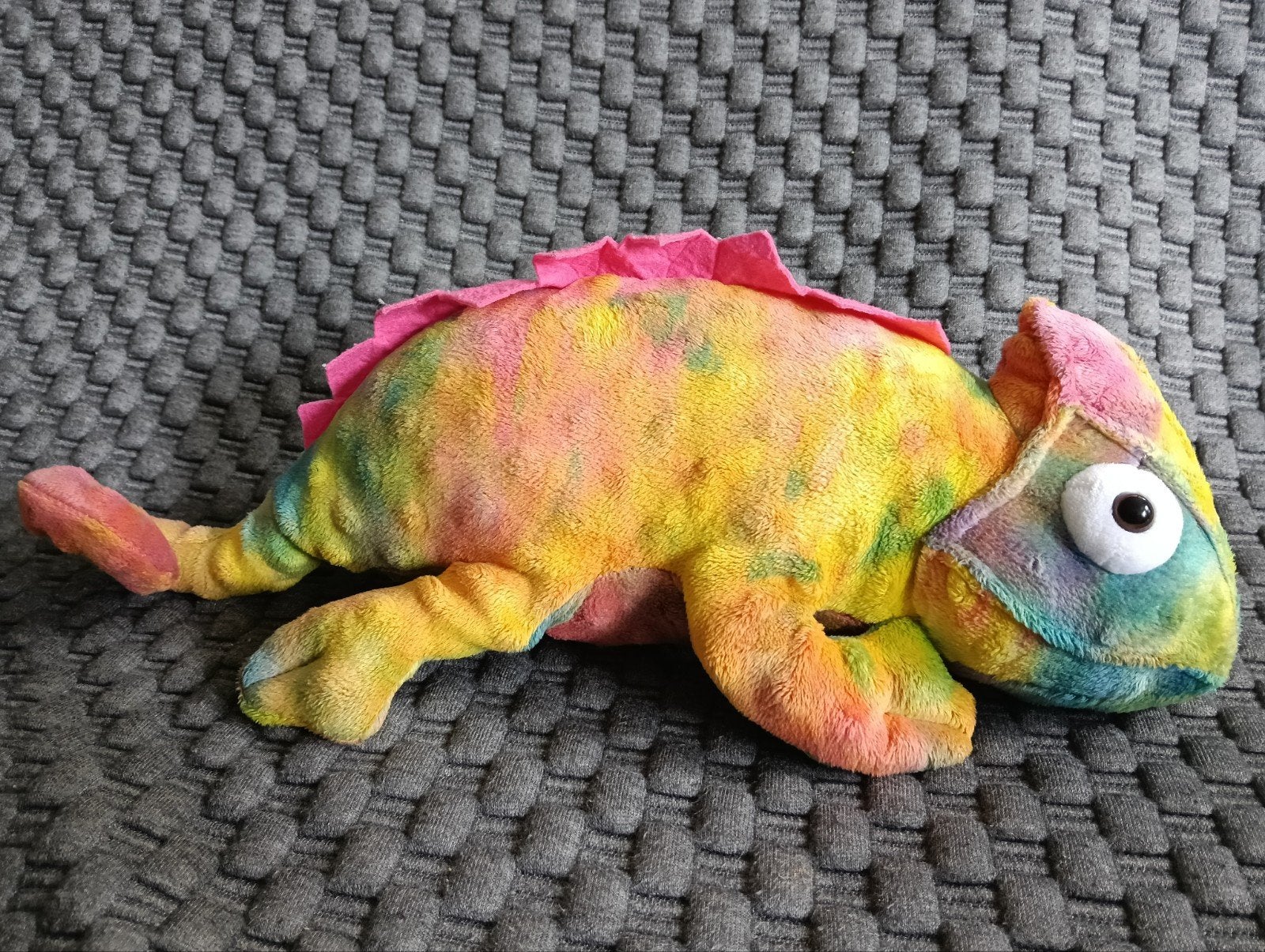 Kleurrijke Kameleon Knuffel - 31cm, Overige merken, Overige karakters, Overige typen, Ophalen of Verzenden