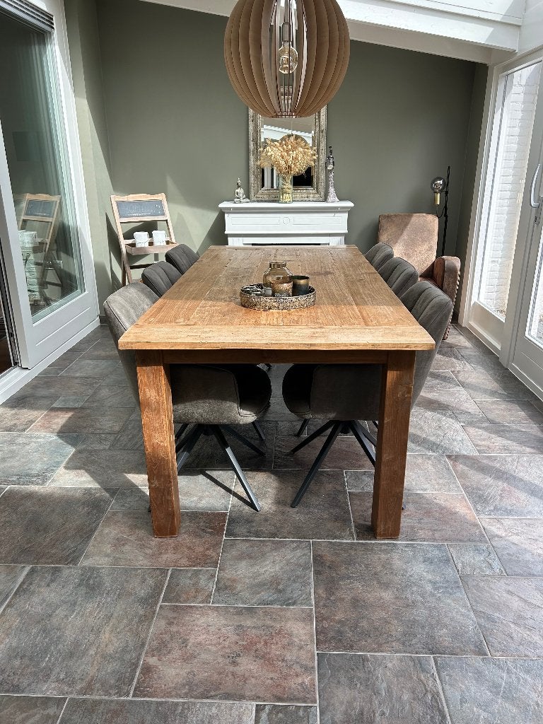 Eetkamer tafel hout teak, Ophalen, Minder dan 4 stoelen