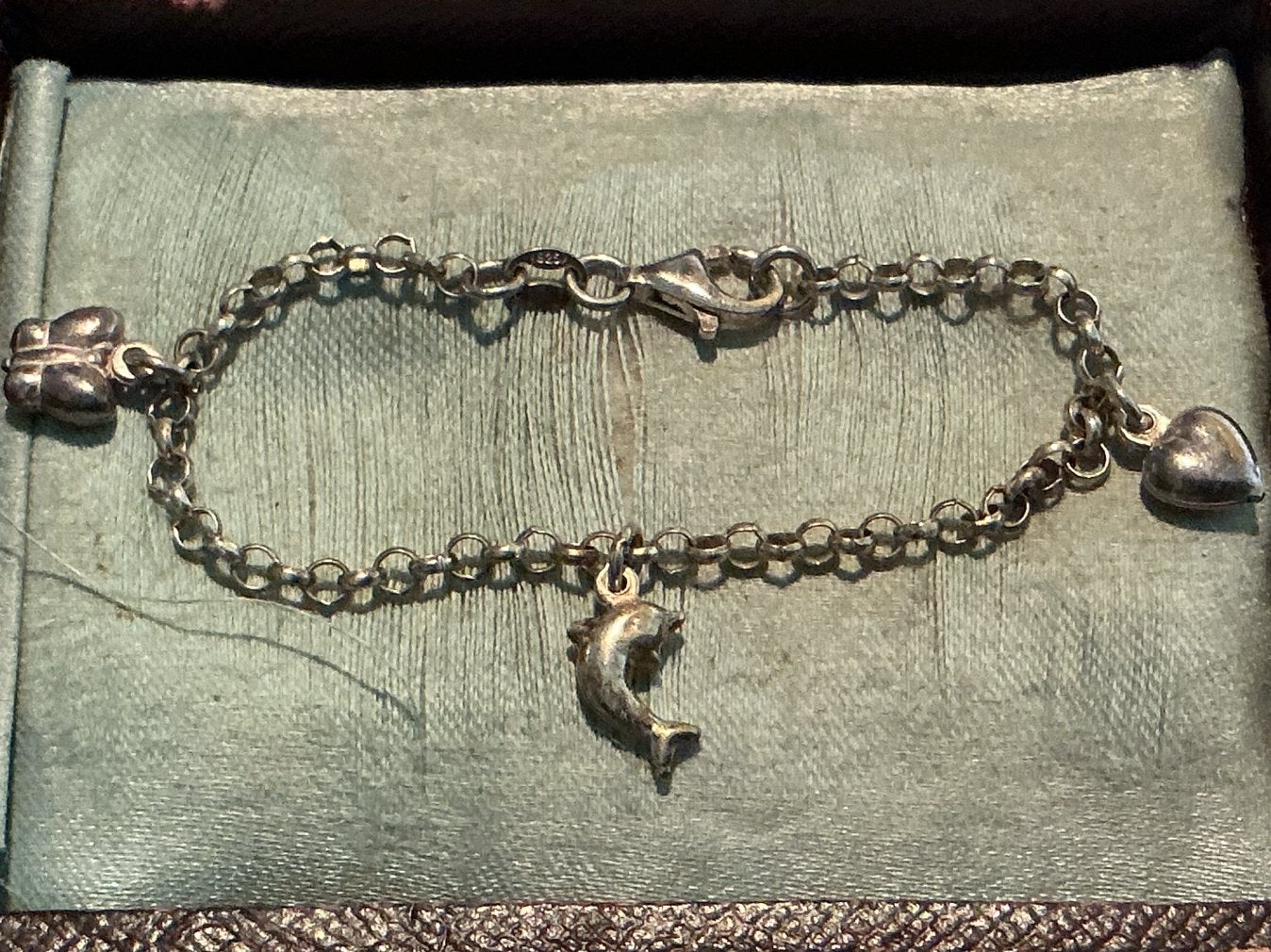 ORIGINEEL ZILVER JASSERON BEDEL ARMBAND MET ZILVER BEDELS, Sieraden, Tassen en Uiterlijk, Verzenden, Zilver, Armband