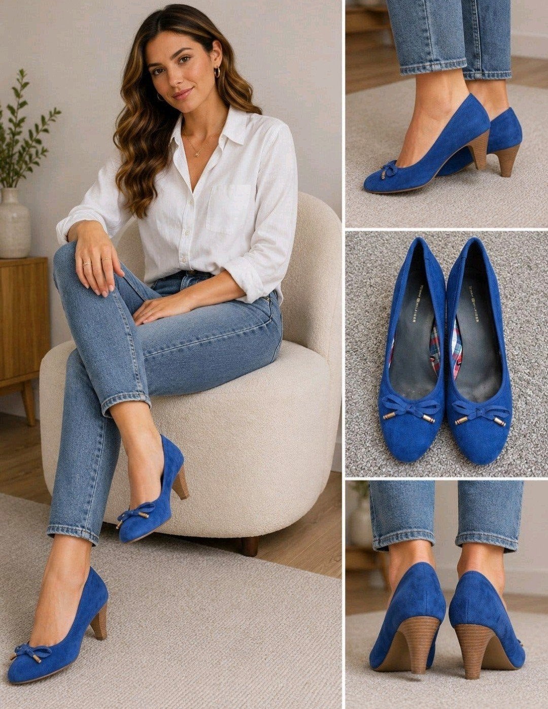 Tommy Hilfiger Kobaltblauwe Suède-look Pumps Maat 41, Kleding | Dames, Pumps, Blauw, Ophalen of Verzenden, Zo goed als nieuw