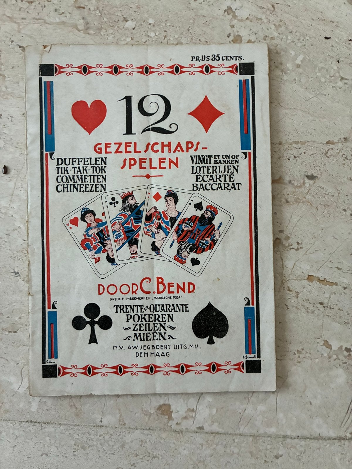 Twaalf Gezelschapsspelen - C. Bend (Dun Vintage Boekje), Ophalen of Verzenden, C. Bend