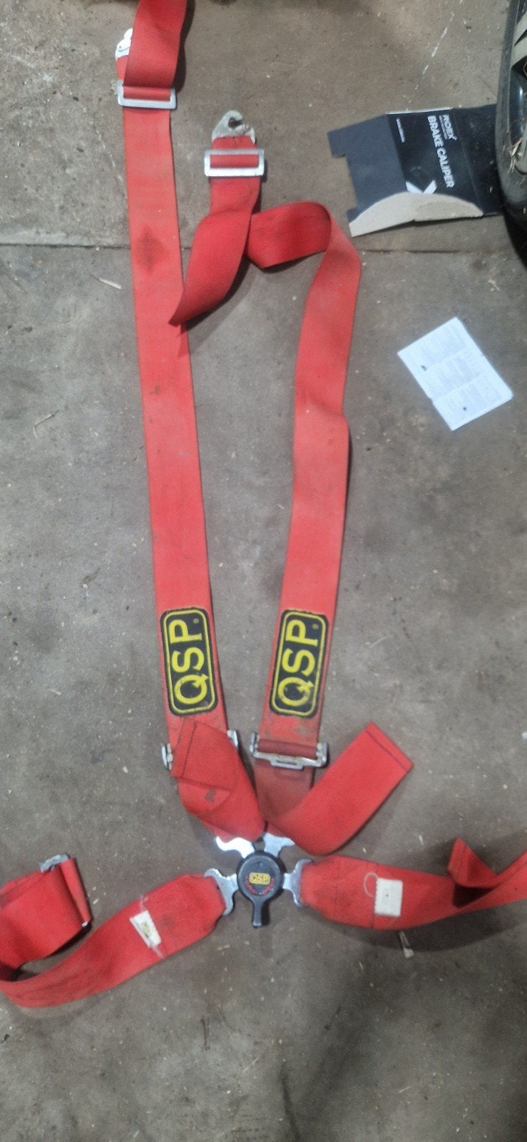 QSP 4-punts racegordel - Rood (FIA 2014), Auto diversen, Ophalen of Verzenden, Gebruikt