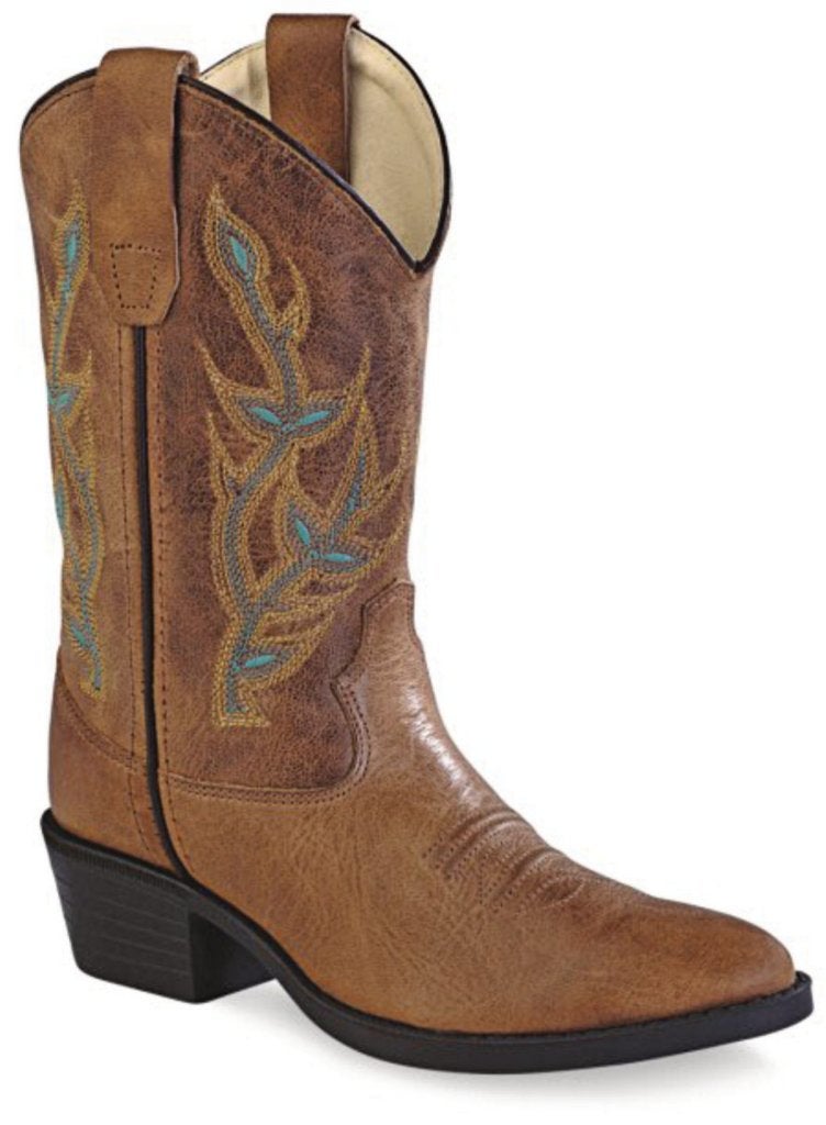 Kinder western cowboy laarzen echt leder bruin turquoise, Meisje, Schoenen, Nieuw, Ophalen of Verzenden