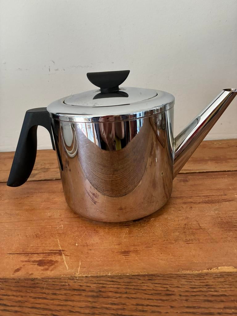 Vintage Bredemeijer theepot dubbelwandig., Antiek en Kunst, Ophalen of Verzenden