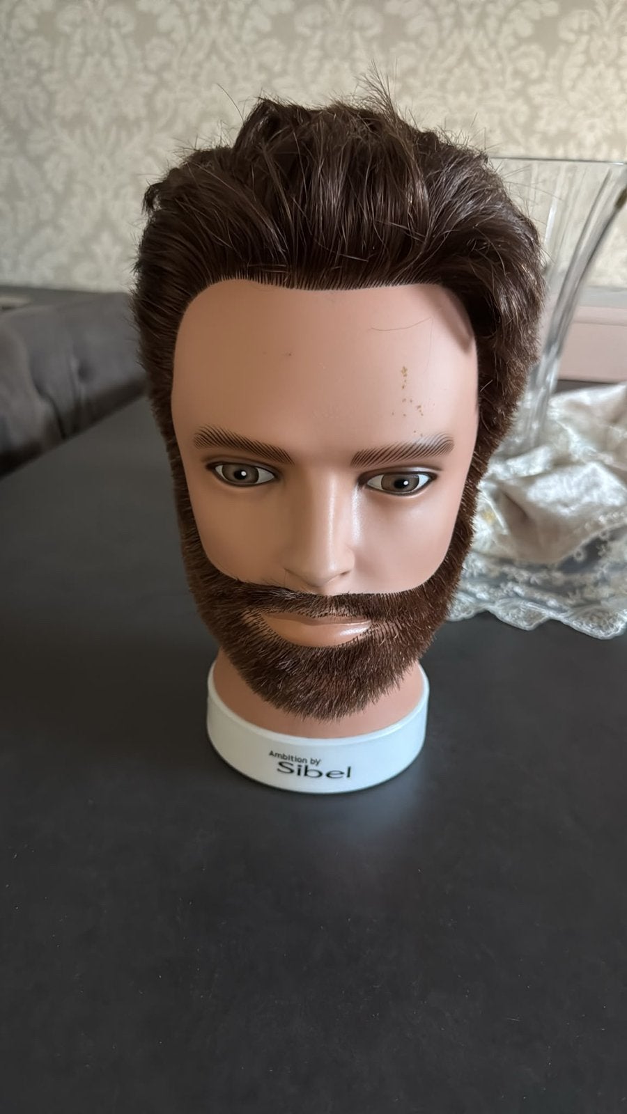 Kappers oefenhoofd met haar en baard - Ambition by Sibel, Ophalen, Zo goed als nieuw, Overige typen