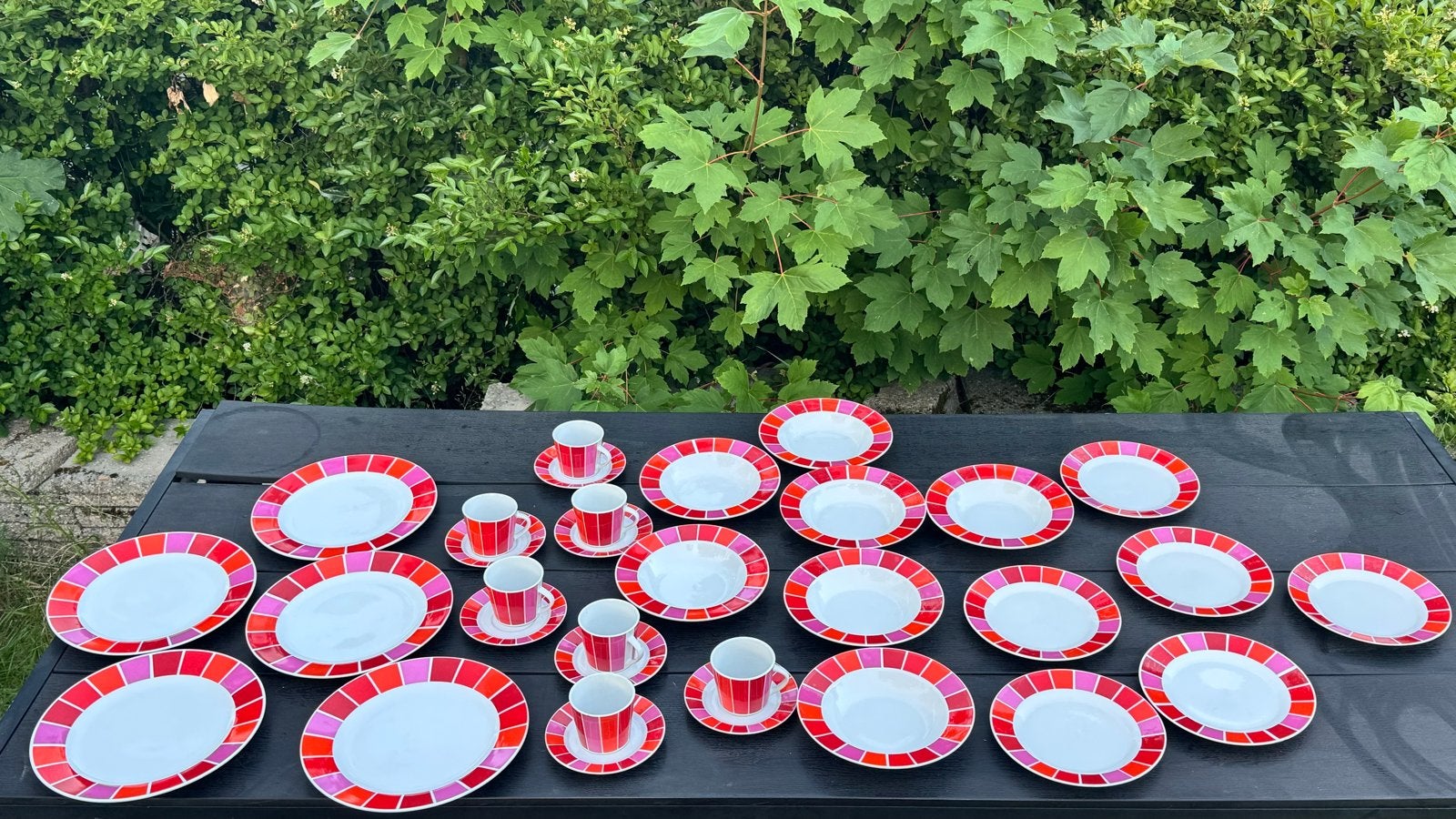 Vintage Porseleinen Servies uit de Jaren '70, Gebruikt, Vintage, Ophalen of Verzenden, Porselein