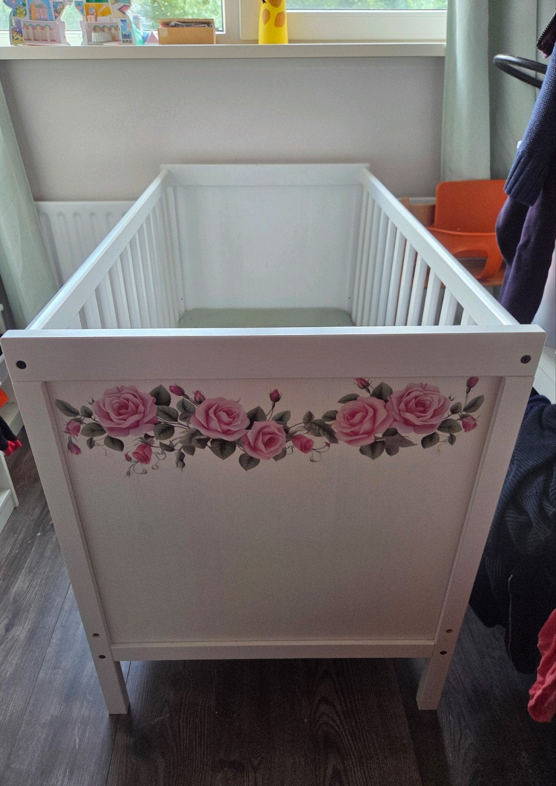 Ikea Sundvik ledikant met bedrail, Ophalen, Gebruikt, Lattenbodem, Minder dan 140 cm