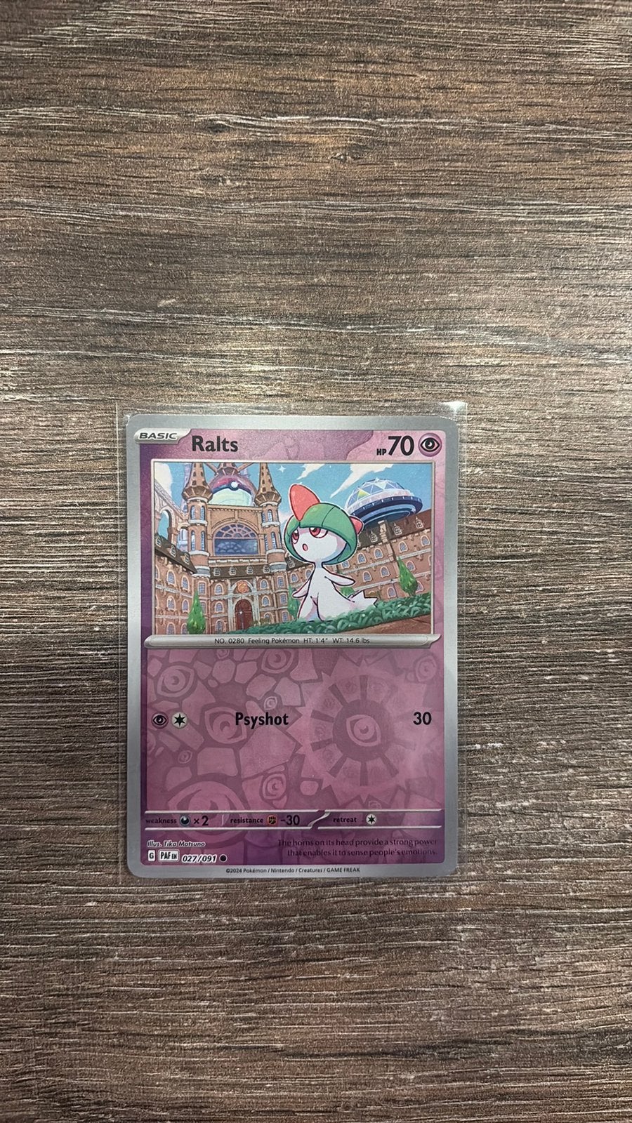 PAF Ralts 027/091 Reverse holo, Ophalen of Verzenden, Zo goed als nieuw