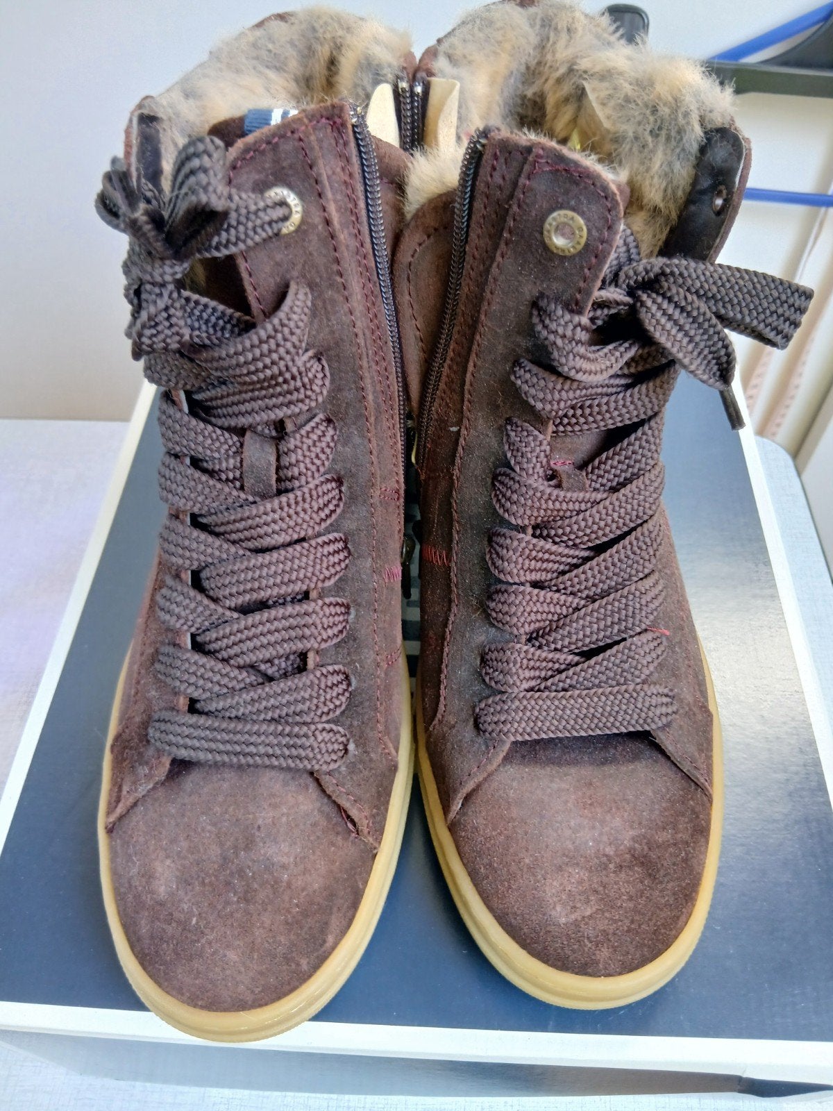 Gaastra CAT HIGH SUE FUR W - Bruine boots met bont, Gaastra, Bruin, Lage of Enkellaarzen, Nieuw