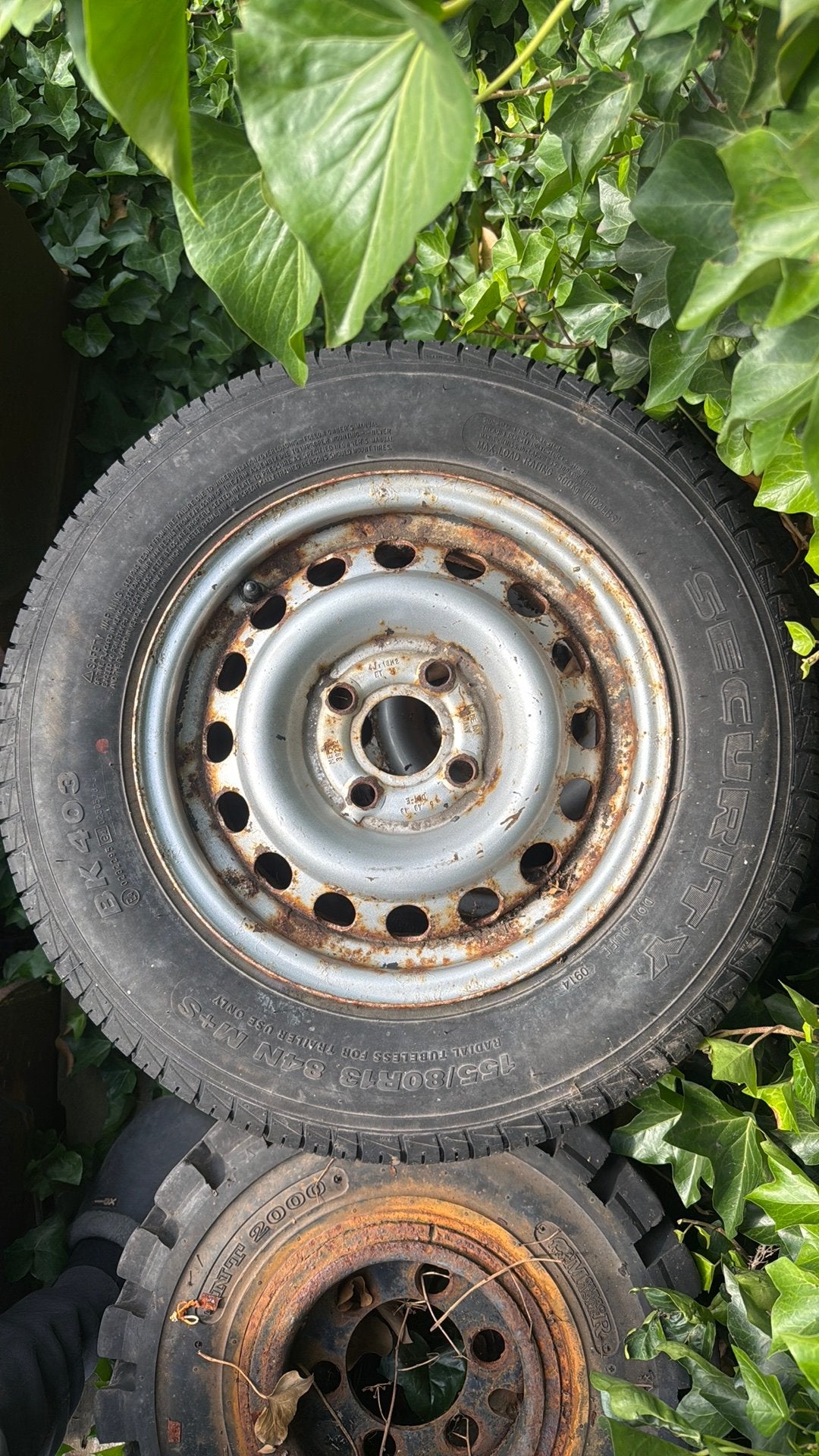 4 aanhanger wielen 155/80r13, Auto-onderdelen, Ophalen of Verzenden, Zomerbanden, Banden en Velgen
