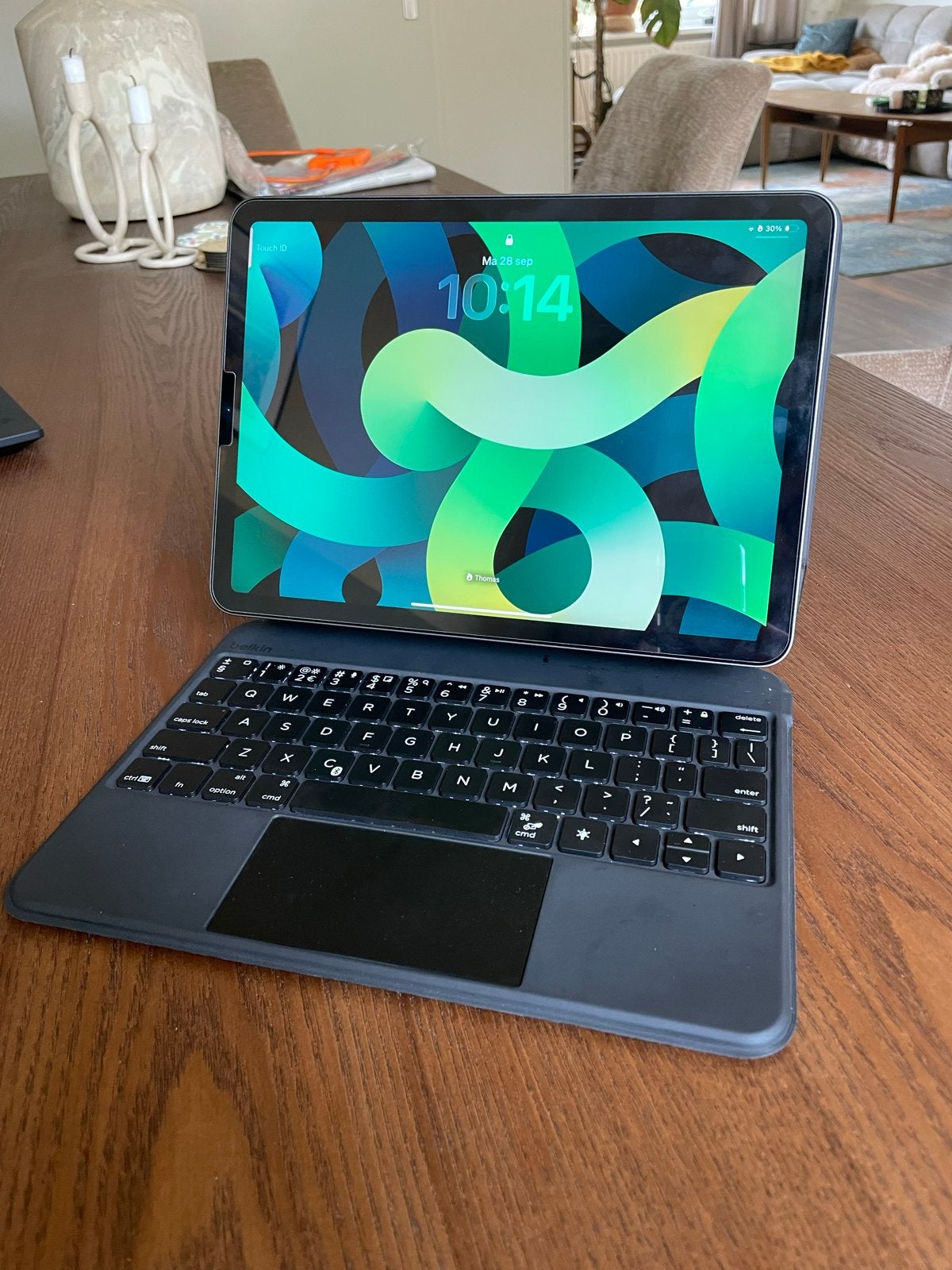 Apple iPad Air (4e gen) met Belkin toetsenbord
