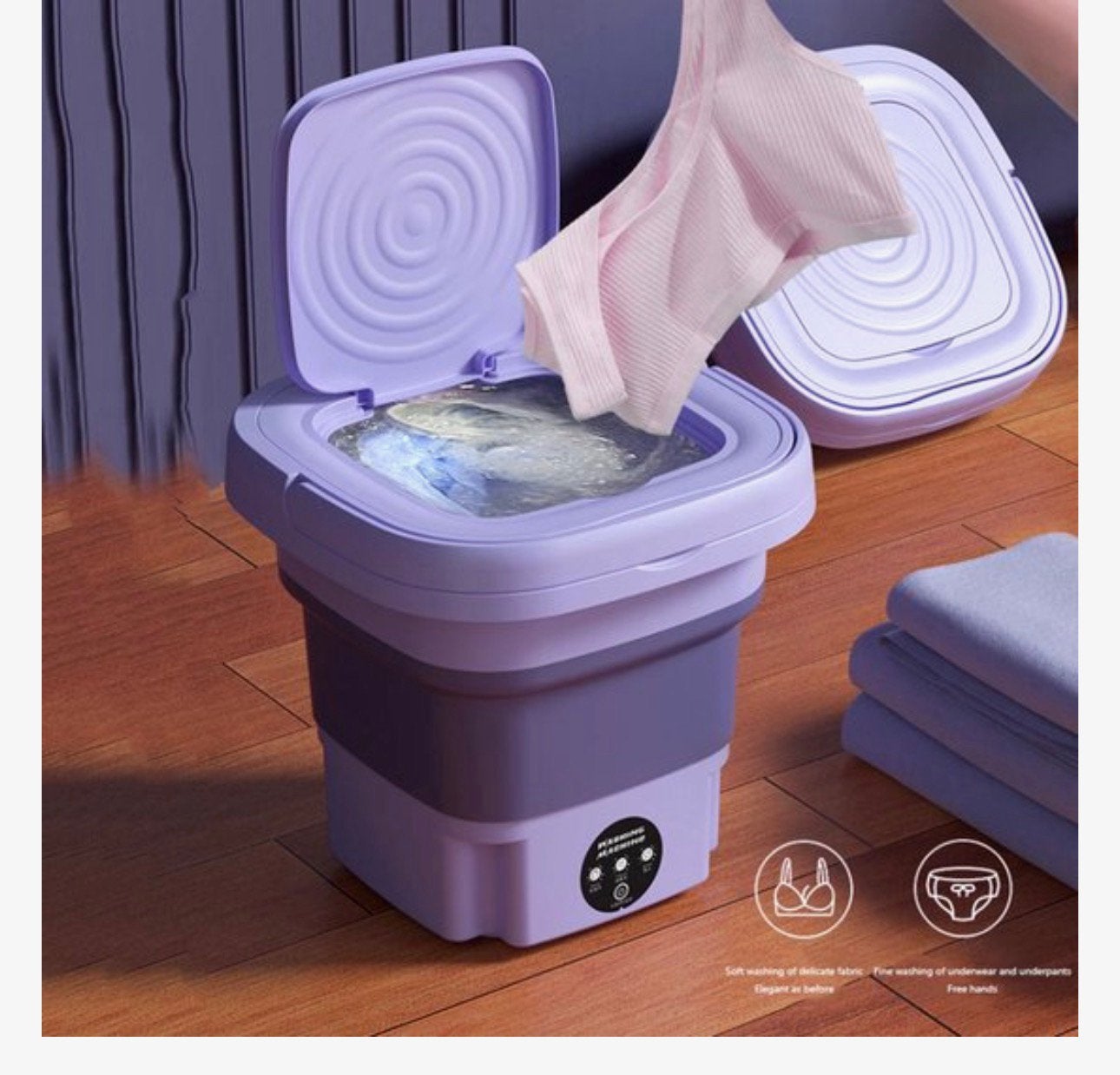 Compacte opvouwbare wasmachine, Witgoed en Apparatuur, Wasmachines, Nieuw, Bovenlader, Minder dan 4 kg, Minder dan 85 cm, Minder dan 1200 toeren