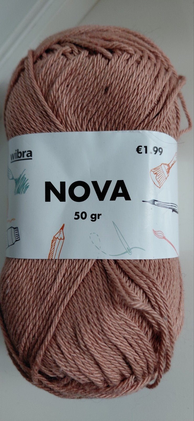 Wibra Nova garen - 50 gram - Nieuw, Hobby en Vrije tijd, Ophalen of Verzenden, Nieuw, Breien of Haken
