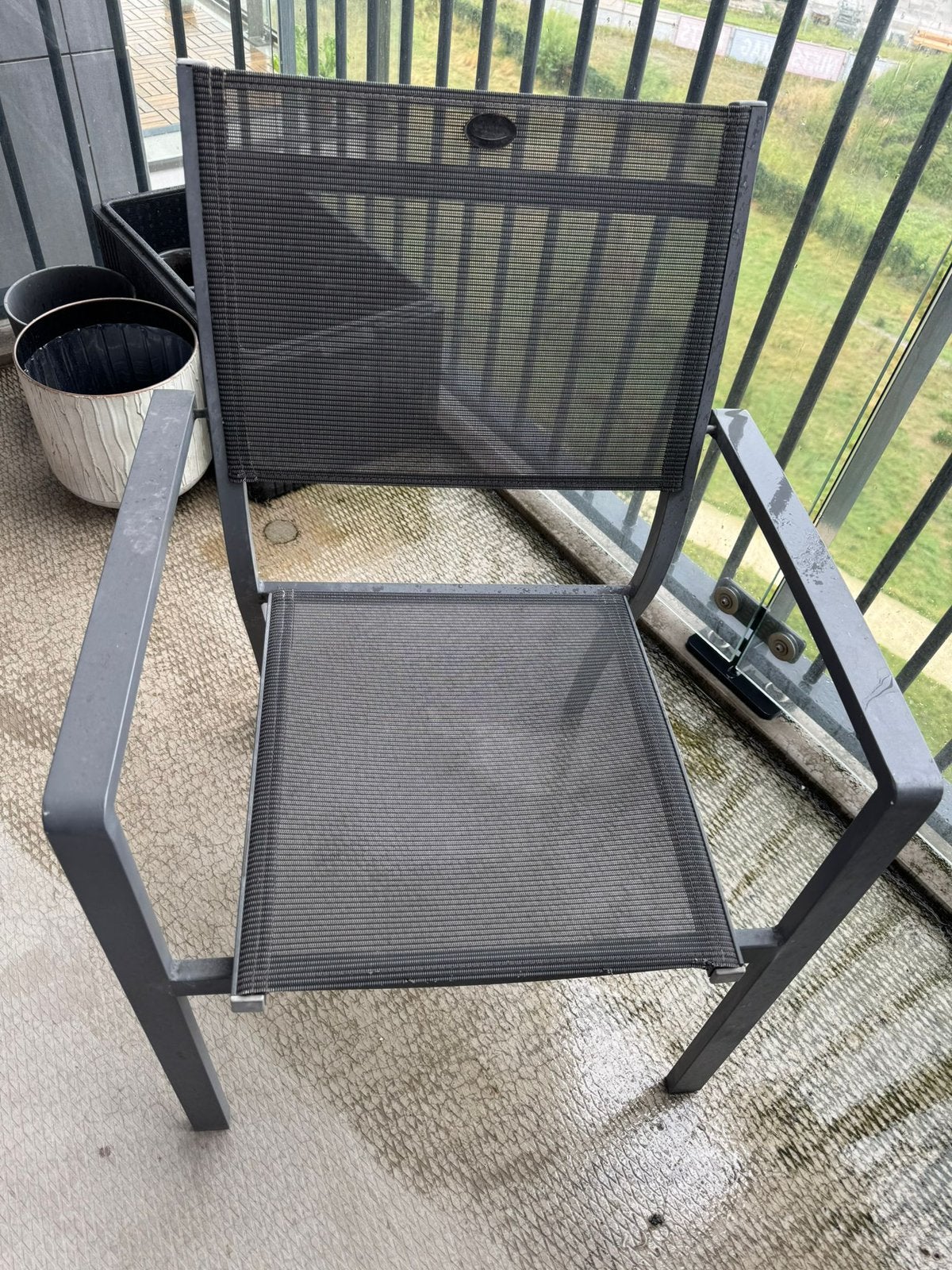 Tuintafel met 4 stoelen, Ophalen, Gebruikt, Aluminium