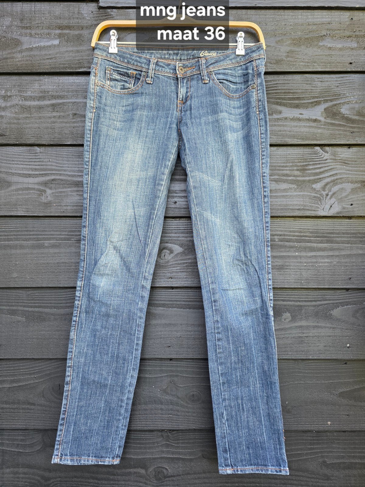 MNG Jeans Dames Jeans Maat 36 Blauw, Ophalen of Verzenden