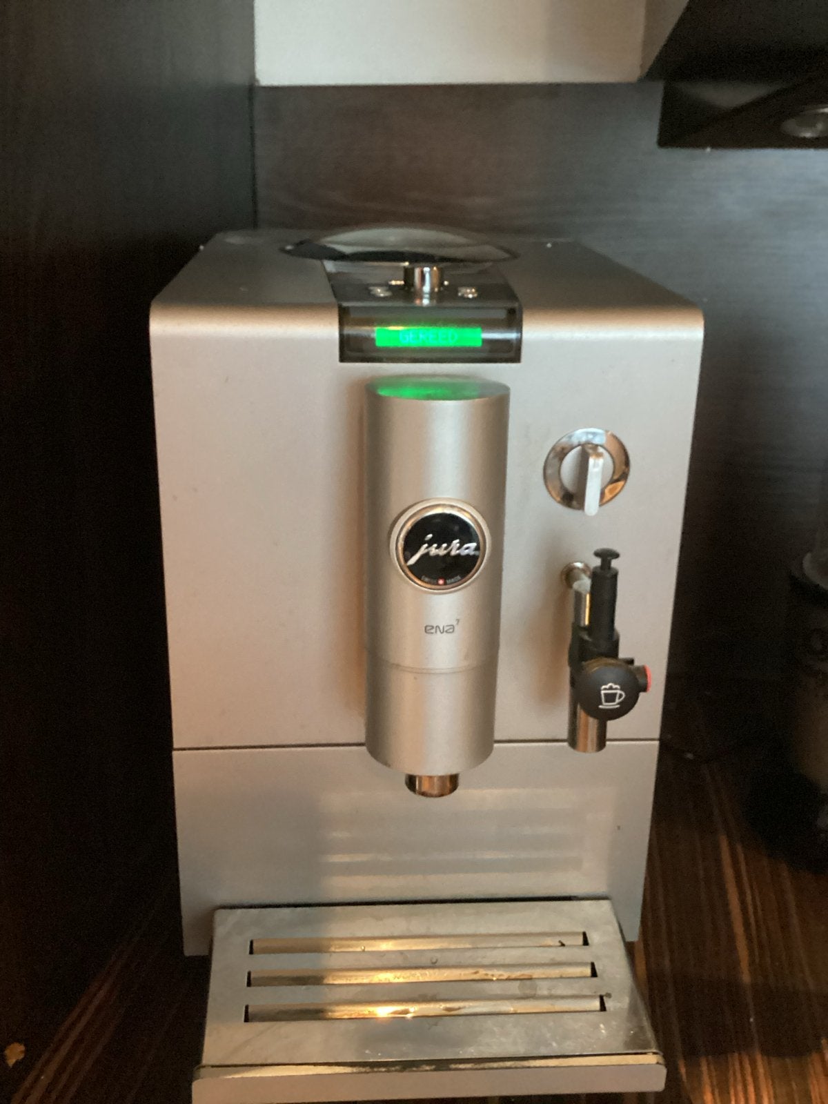 Jura ENA 3 Espressomachine - Zilver, Ophalen, Gebruikt, Espresso apparaat, Koffiebonen