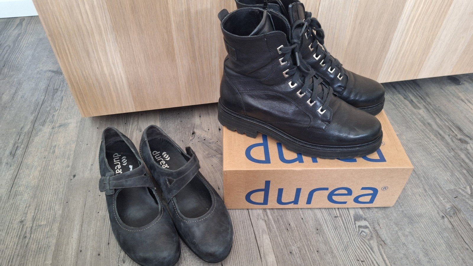 durea laarsjes maat 7.5 wijdte h, Kleding | Dames, Schoenen, Ophalen of Verzenden, Zo goed als nieuw, Zwart