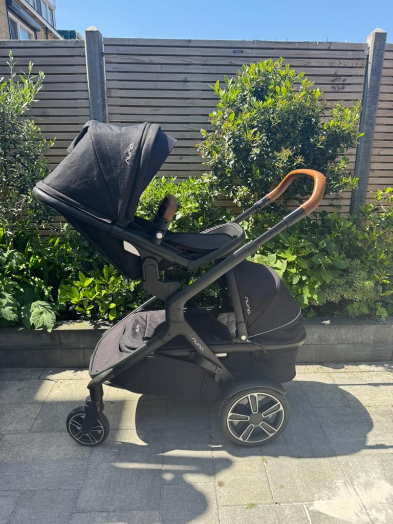 Complete Nuna DEMI Grow kinderwagen set!, Gebruikt, Combiwagen, Verstelbare duwstang, Ophalen
